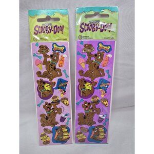 Vintage Sandylion Stickers Scooby-Doo New In Pack 2 sheets 1998 Lot Of 2